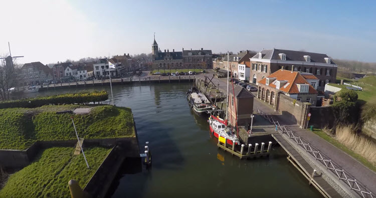 Willemstad, Noord-Brabant gefilmd in 4K Ultra HD