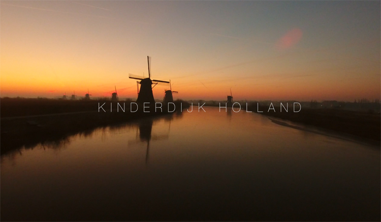 Kinderdijk in 4K gefilmd met DJI Phantom 4 drone